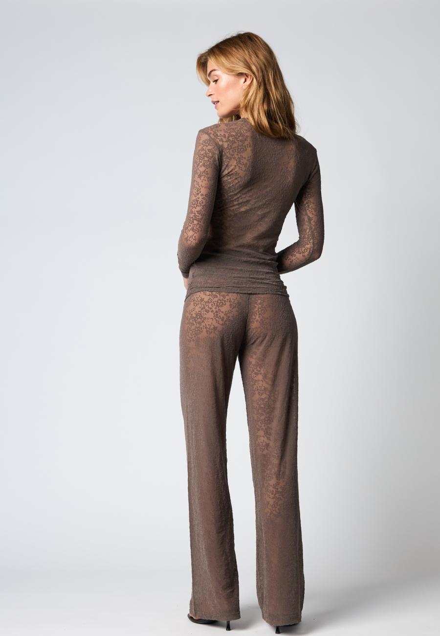 Lace Blouse - Brown -Hype the Detail