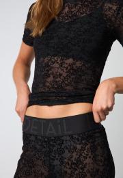 Lace Slimfit T-Shirt - Black -Hype the Detail