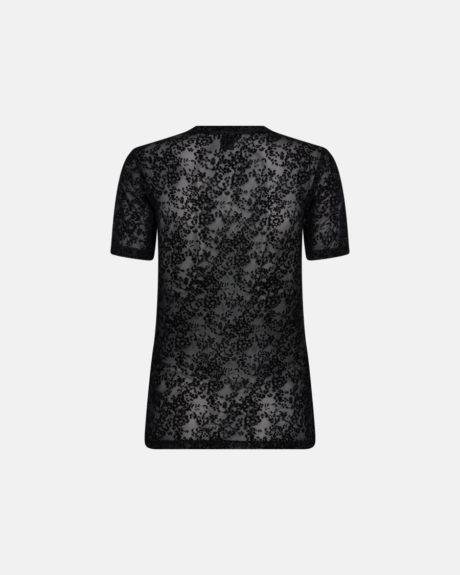 Lace Slimfit T-Shirt - Black -Hype the Detail