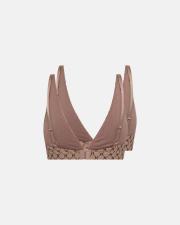 Logo Soft Bra 2-Pack - Brown -Hype the Detail