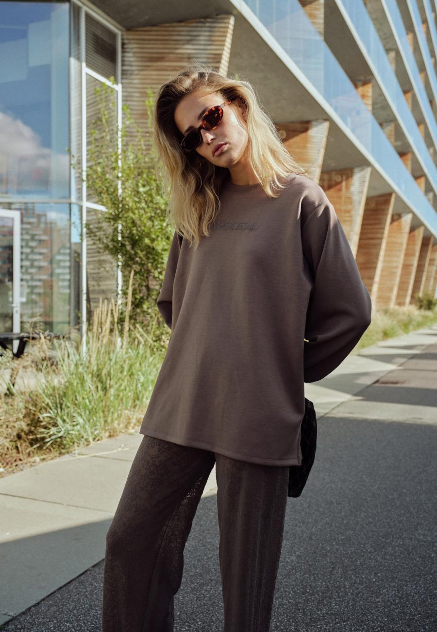 Logo Sweatshirt - Brown -Hype the Detail