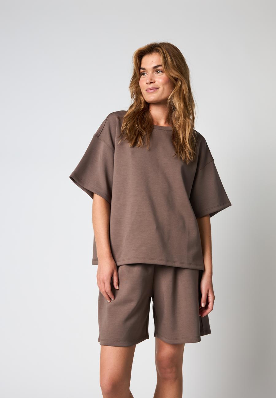 Sweat T-Shirt - Brown -Hype the Detail