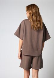 Sweat T-Shirt - Brown -Hype the Detail