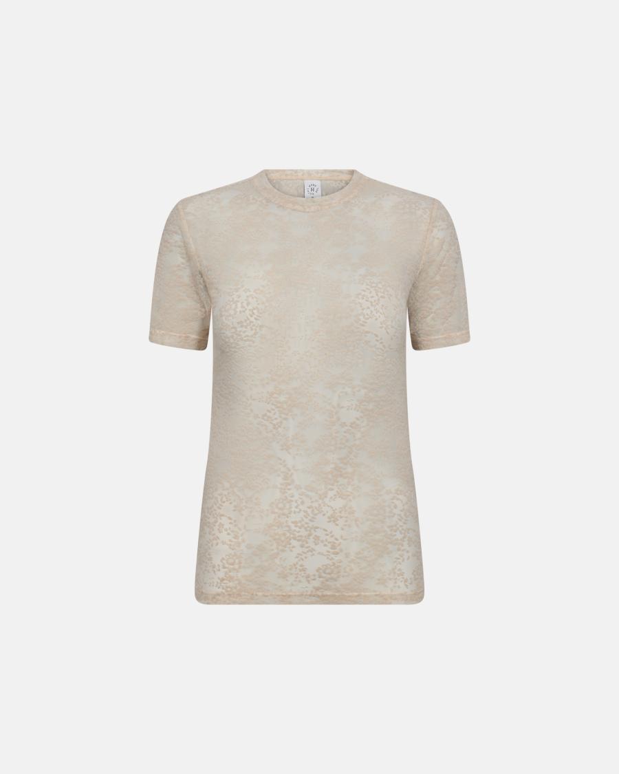 Lace Slimfit T-Shirt - Powder -Hype the Detail