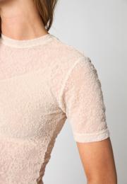 Lace Slimfit T-Shirt - Powder -Hype the Detail