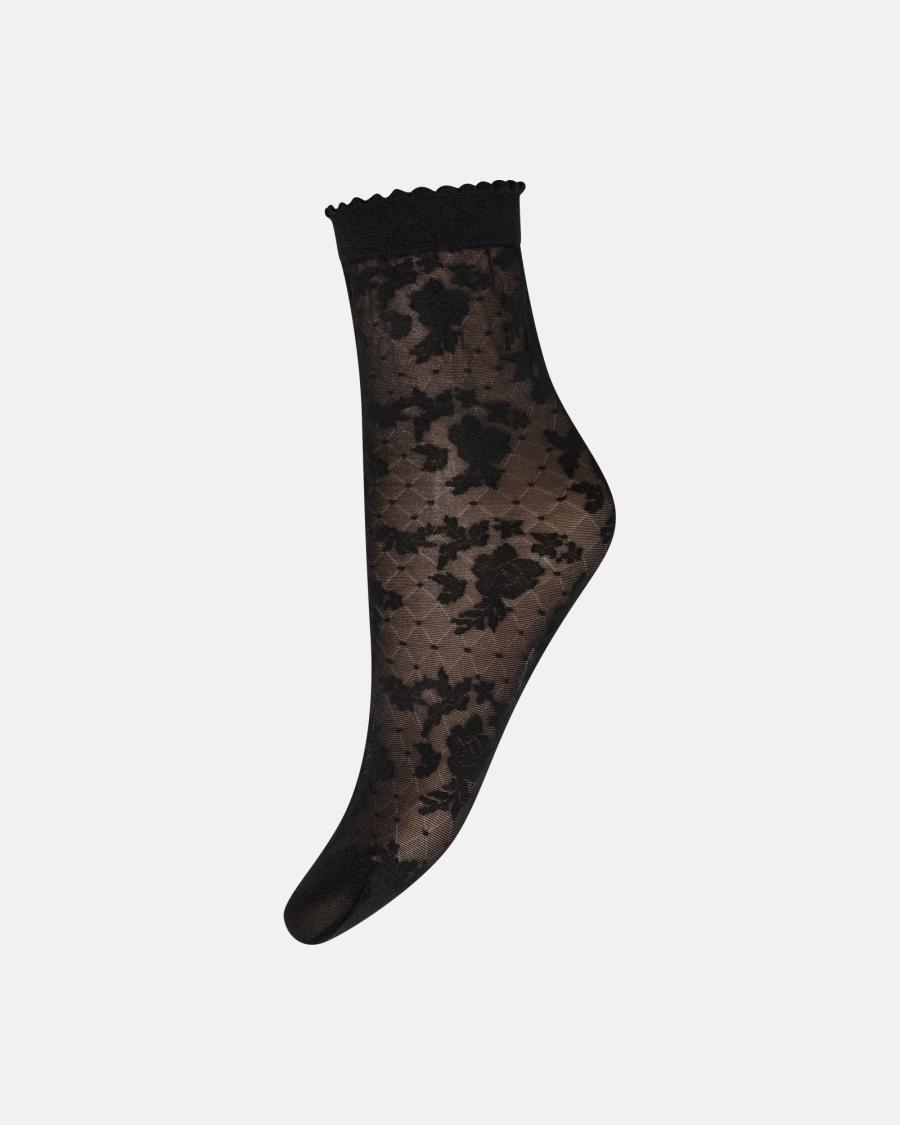 Flower Socks - Black -Hype the Detail