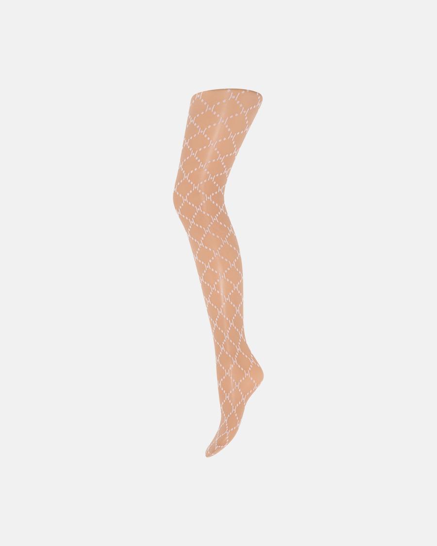 Logo Tight 25 Denier - White -Hype the Detail