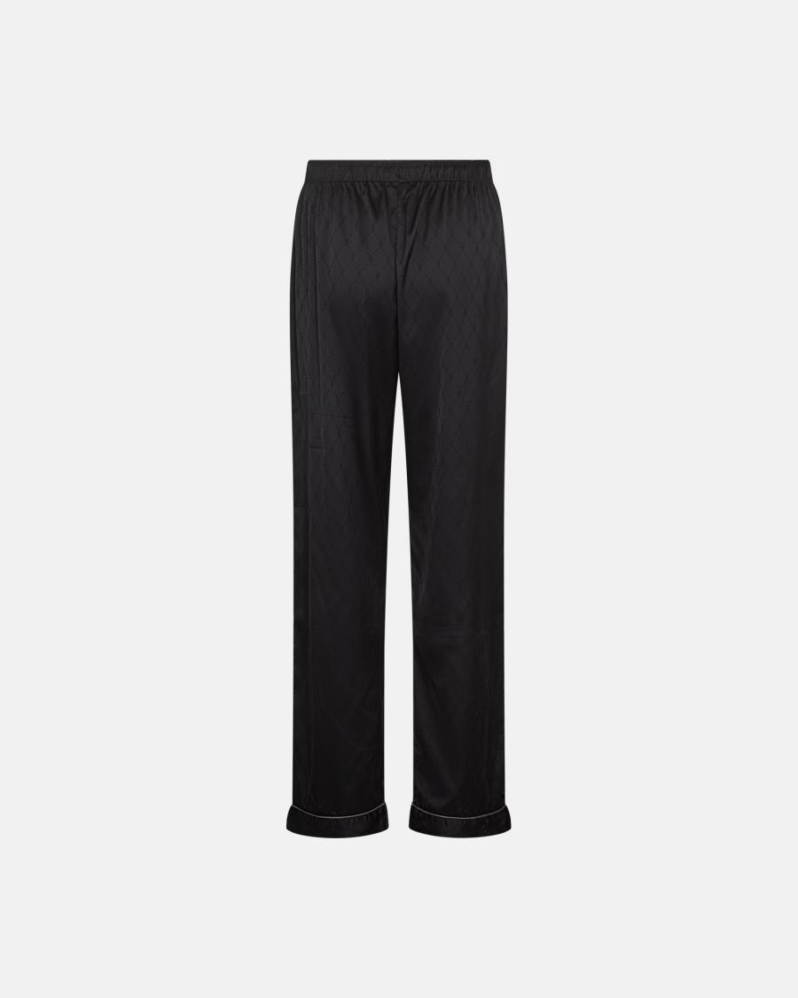 Logo Satin Pyjamas - Black -Hype the Detail