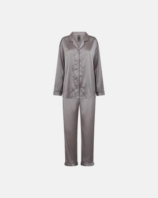 Logo Satin Pyjamas - Grey