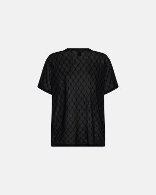 Mesh Oversized T-shirt - Black