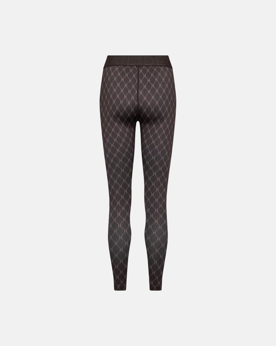 Logo Leggings - Brown/Sand -Hype the Detail