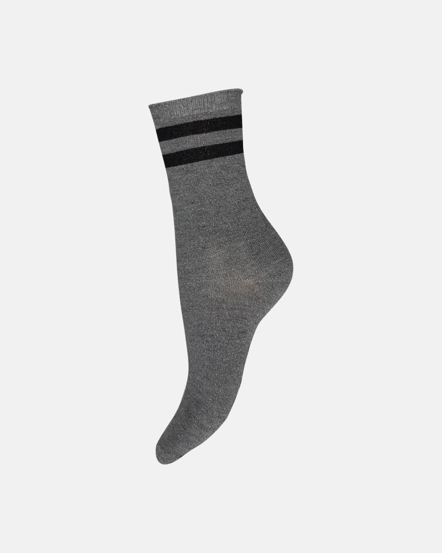 Glitter Socks 3-Pack - Grey &amp; Black -Hype the Detail