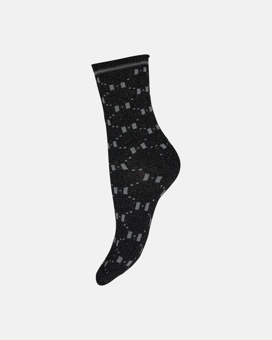 Glitter Socks 3-Pack - Grey &amp; Black -Hype the Detail