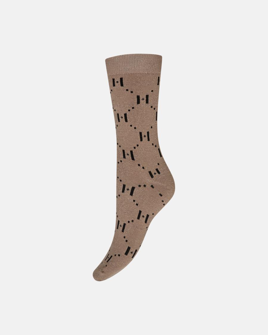 Socks 2-Pack - Beige &amp; Black -Hype the Detail