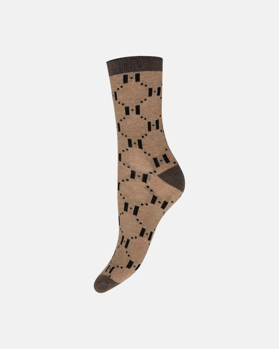 Glitter Socks - Beige -Hype the Detail
