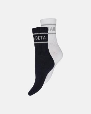 Logo Socks 2-Pack - Silver, Black &amp; White -Hype the Detail
