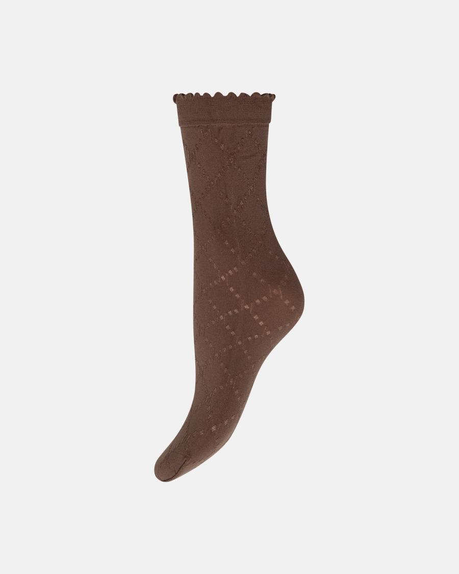 Logo Socks 60 Denier - Brown -Hype the Detail
