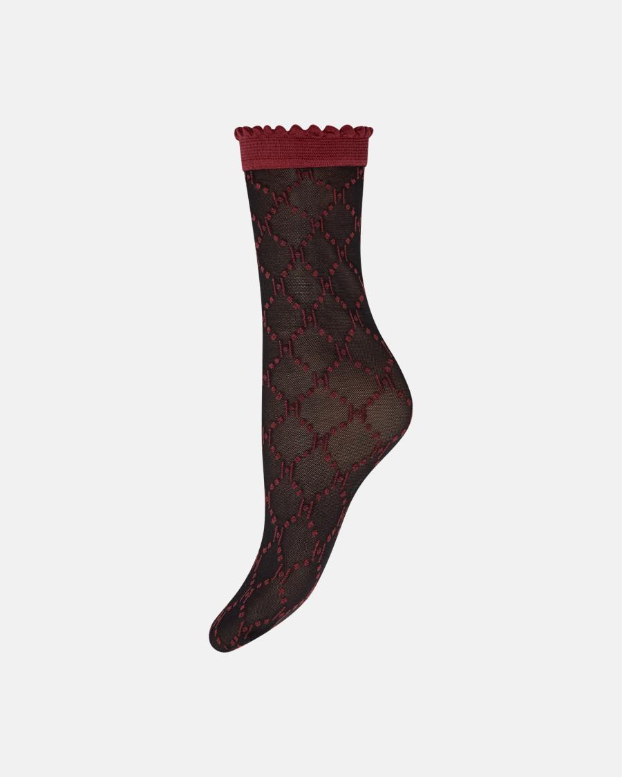 Logo Socks 25 Denier - Red -Hype the Detail