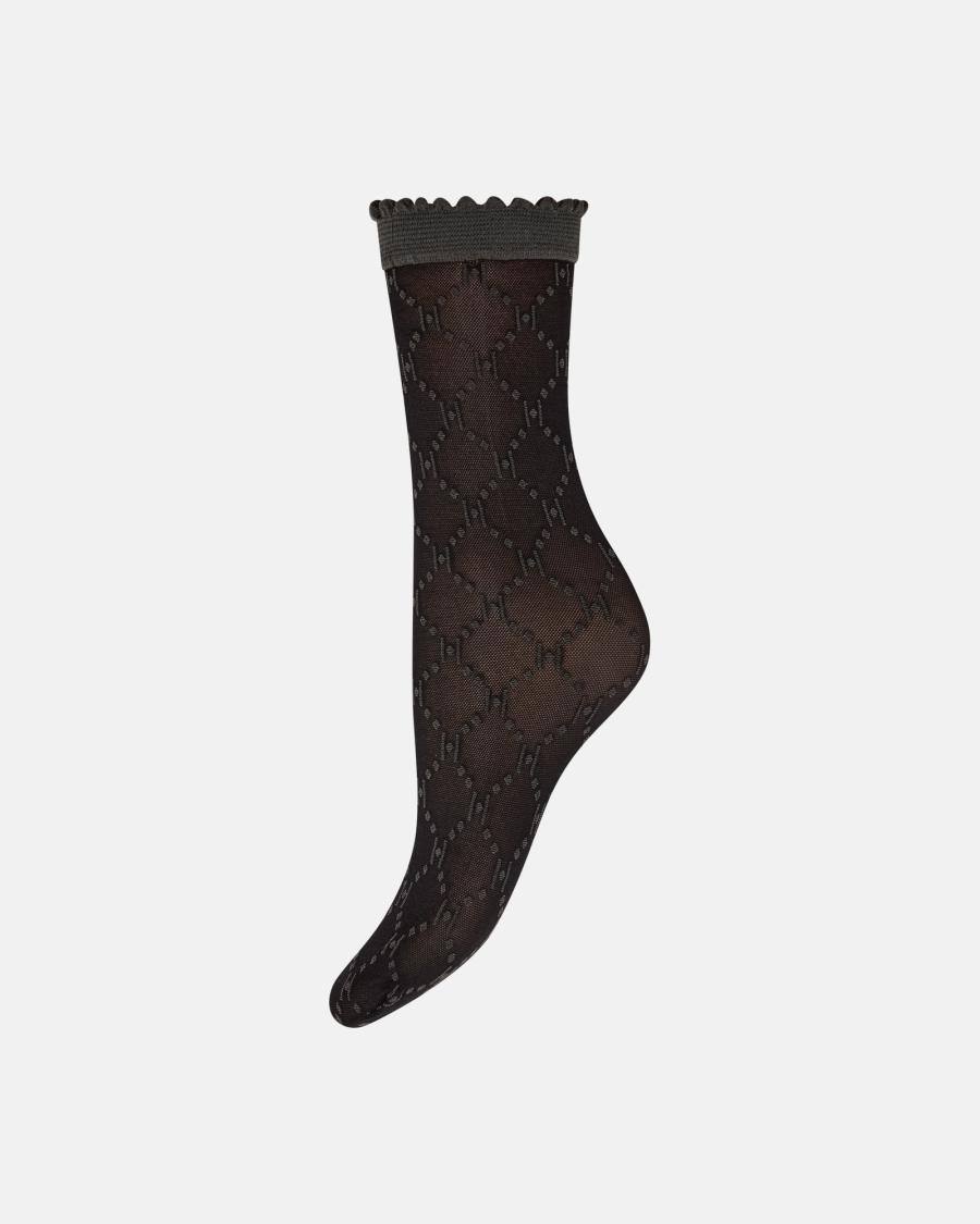 Logo Socks 25 Denier - Grey -Hype the Detail