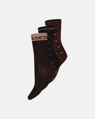 Glitter Socks 3-Pack - Black, Brown -Hype the Detail Glitter Socks 3-Pack - Black, Brown -Hype the Detail