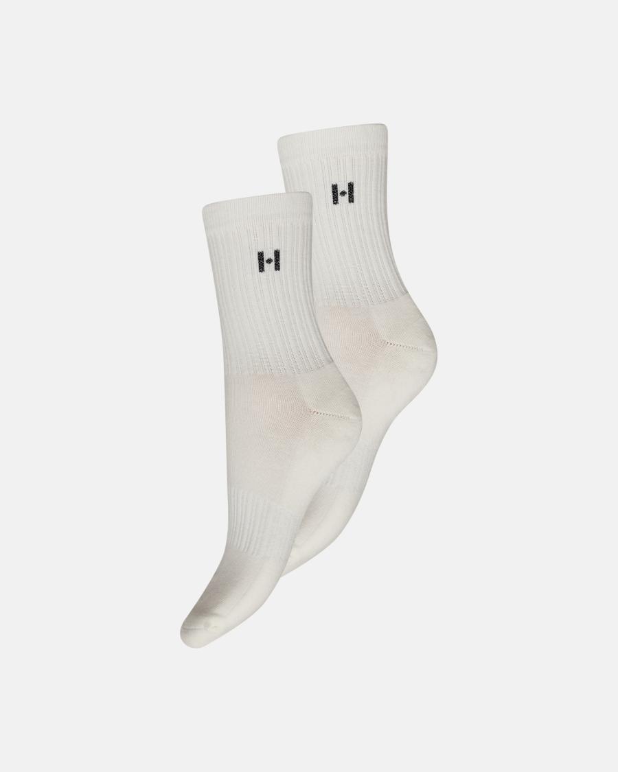 Logo  Tennis Socks 2-Pack - White -Hype the Detail