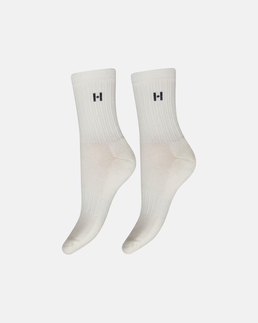 Logo  Tennis Socks 2-Pack - White -Hype the Detail