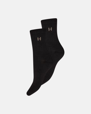 Logo Tennis Socks 2-Pack - Black -Hype the Detail Logo Tennis Socks 2-Pack - Black -Hype the Detail