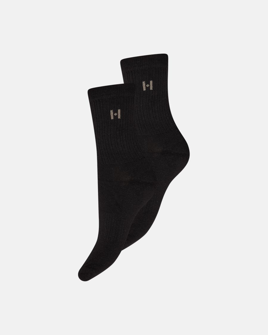 Logo  Tennis Socks 2-Pack - Black -Hype the Detail