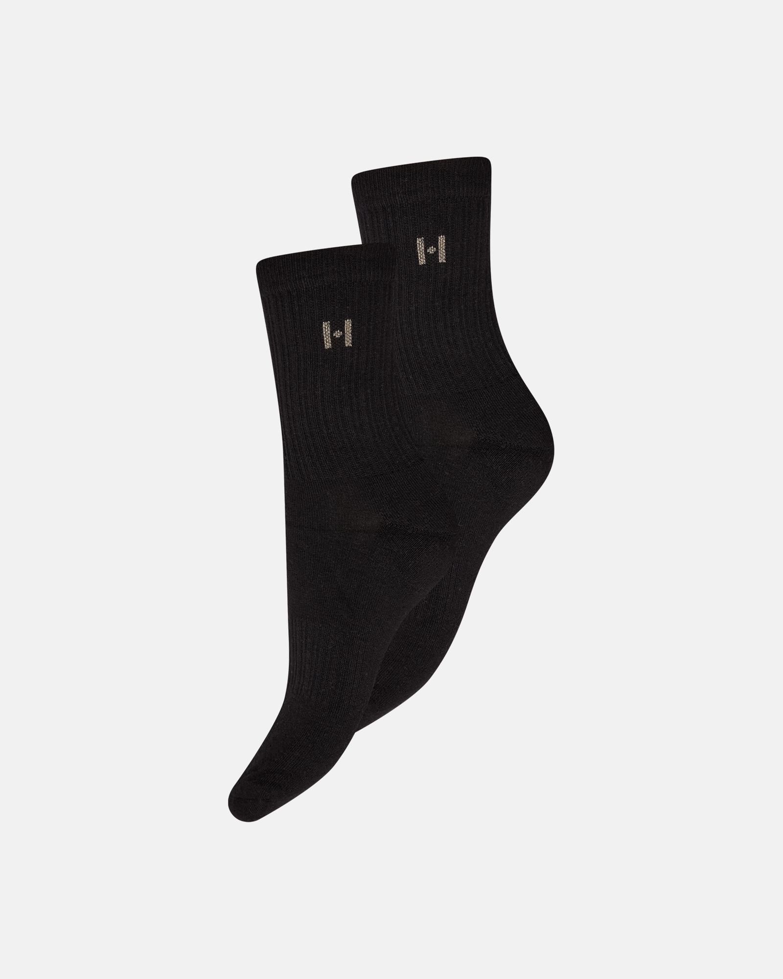 Logo Tennis Socks 2-Pack - Black