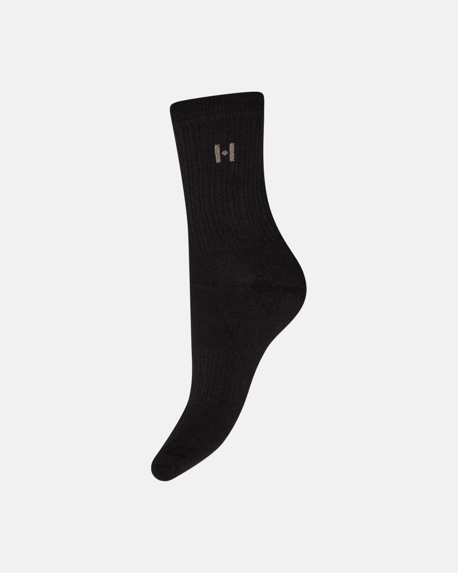 Logo  Tennis Socks 2-Pack - Black -Hype the Detail