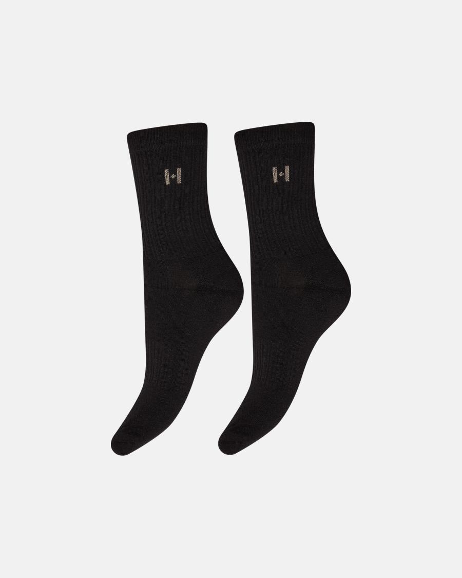 Logo  Tennis Socks 2-Pack - Black -Hype the Detail