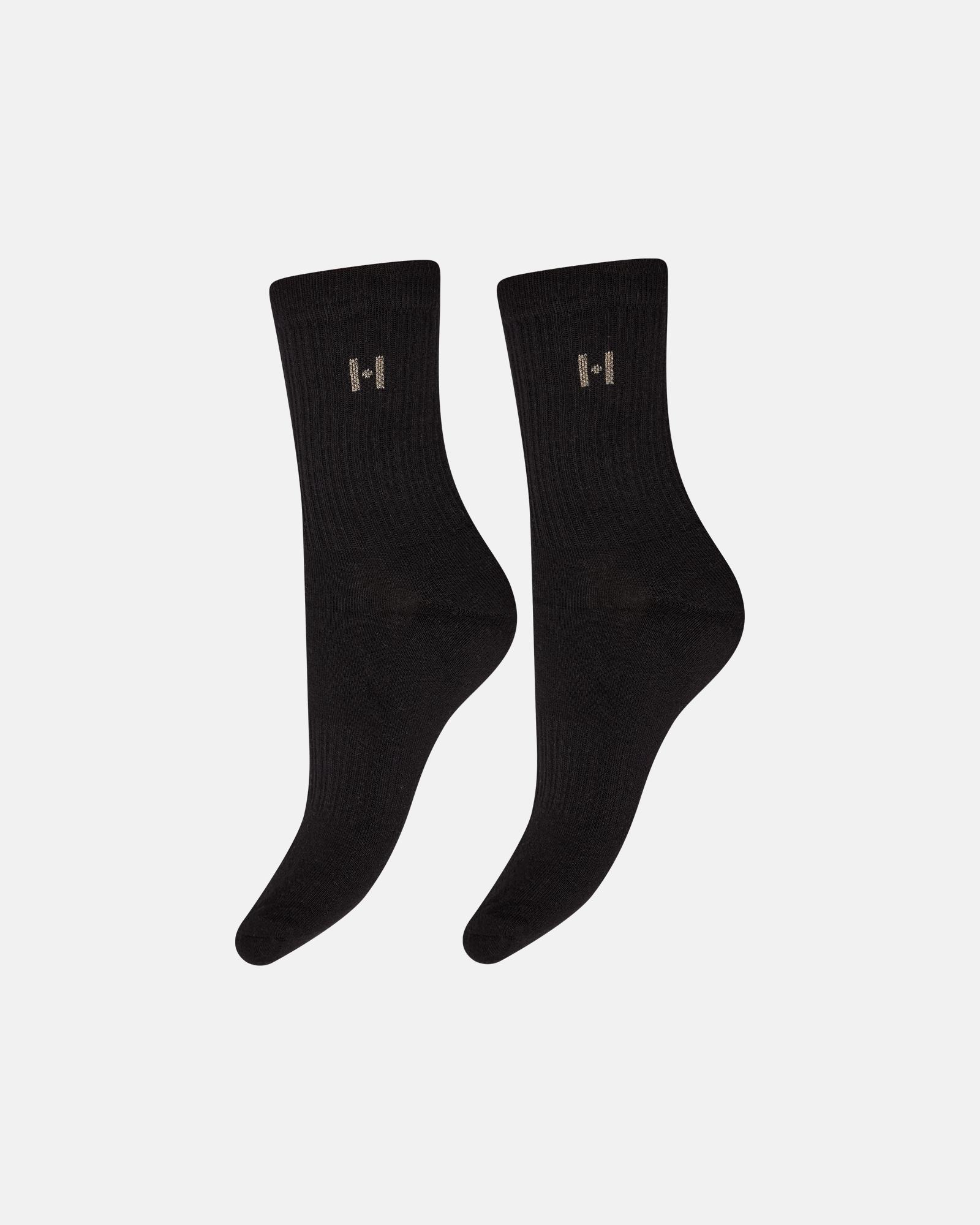 Logo Tennis Socks 2-Pack - Black