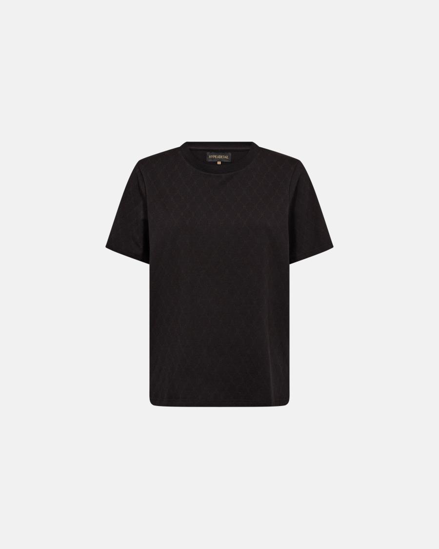 Logo Oversize Burn-out T-shirt - Black -Hype the Detail