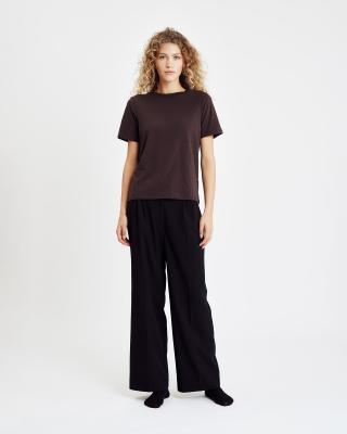 Logo Oversize Burn-out T-shirt - Brown -Hype the Detail Logo Oversize Burn-out T-shirt - Brown -Hype the Detail
