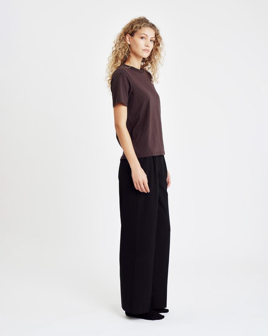 Logo Oversize Burn-out T-shirt - Brown -Hype the Detail