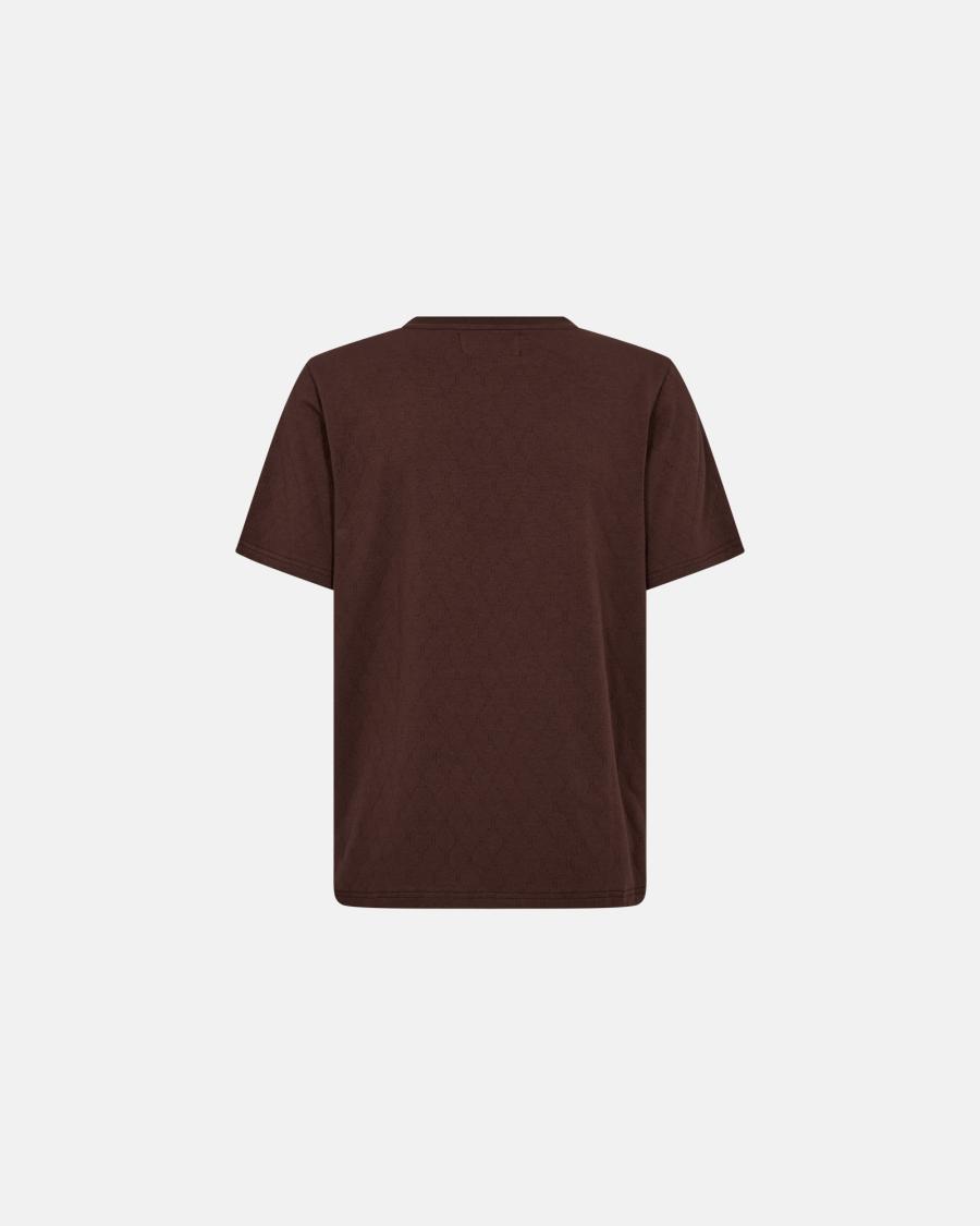 Logo Oversize Burn-out T-shirt - Brown -Hype the Detail