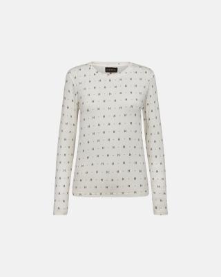 Cashmere-blend T-shirt - White -Hype the Detail Cashmere-blend T-shirt - White -Hype the Detail