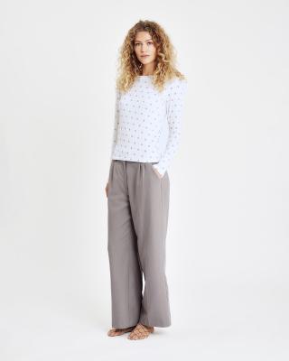 Cashmere-blend T-shirt - White -Hype the Detail Cashmere-blend T-shirt - White -Hype the Detail