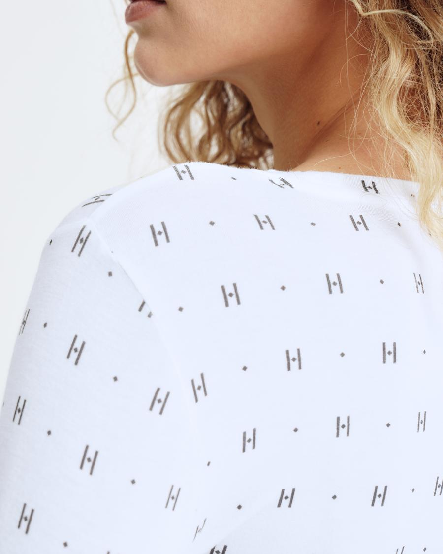 Cashmere-blend T-shirt - White -Hype the Detail