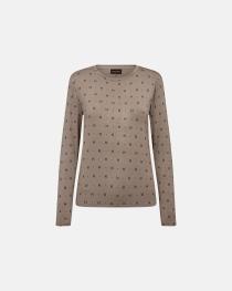 Cashmere-blend T-shirt - Sand -Hype the Detail