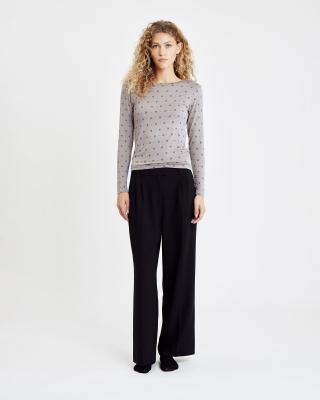 Cashmere-blend T-shirt - Sand -Hype the Detail Cashmere-blend T-shirt - Sand -Hype the Detail