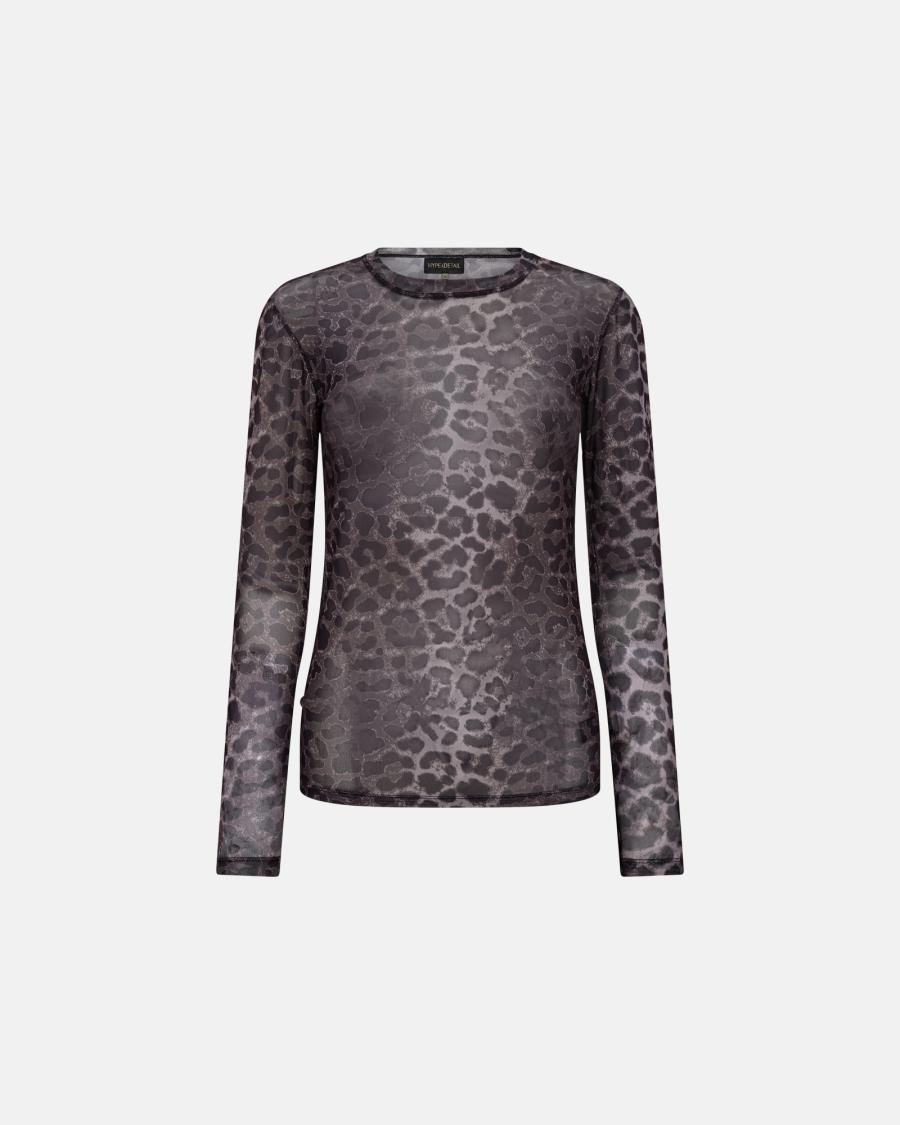 Leo Mesh Blouse - Leopard -Hype the Detail
