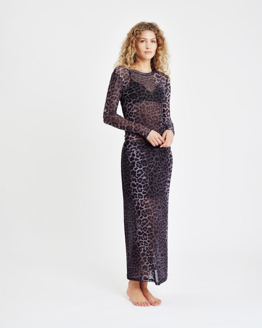 Leo Mesh Blouse - Leopard -Hype the Detail