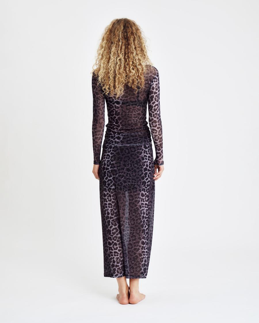 Leo Mesh Blouse - Leopard -Hype the Detail