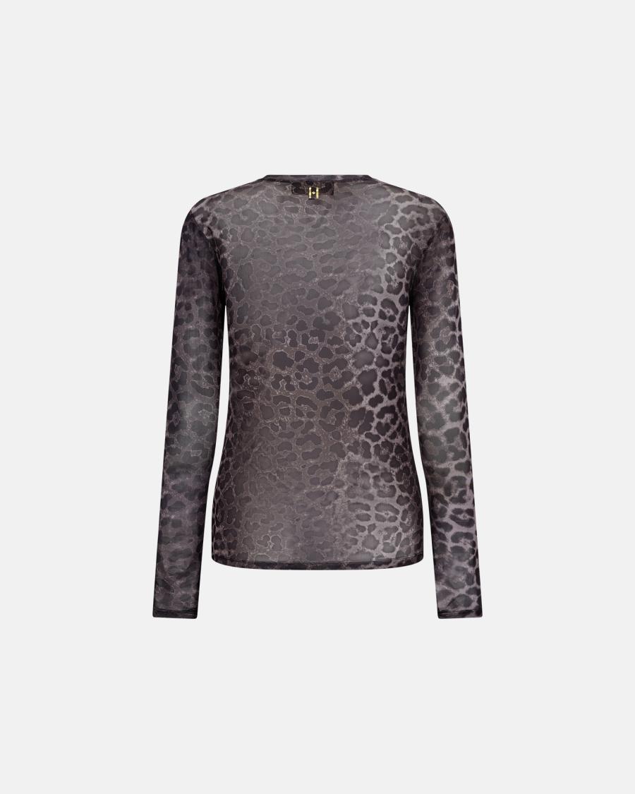 Leo Mesh Blouse - Leopard -Hype the Detail