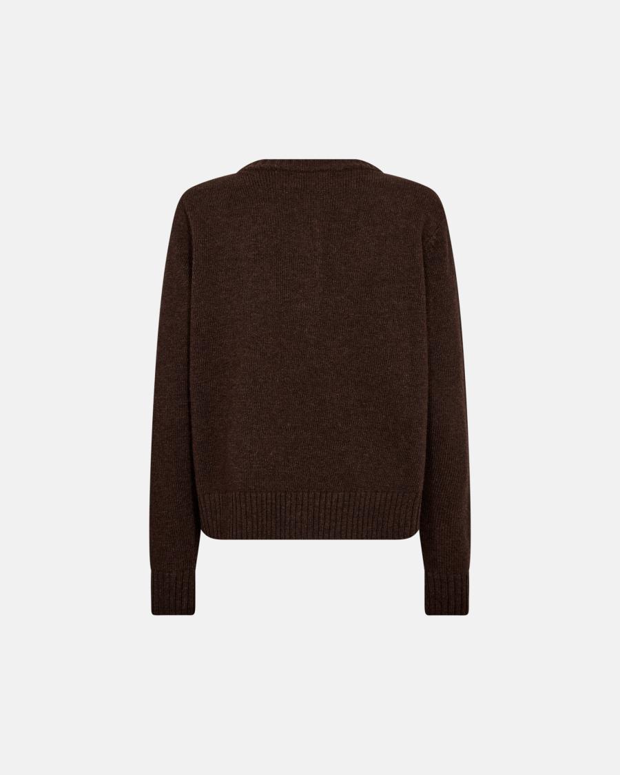 Knit Cardigan - Brown -Hype the Detail