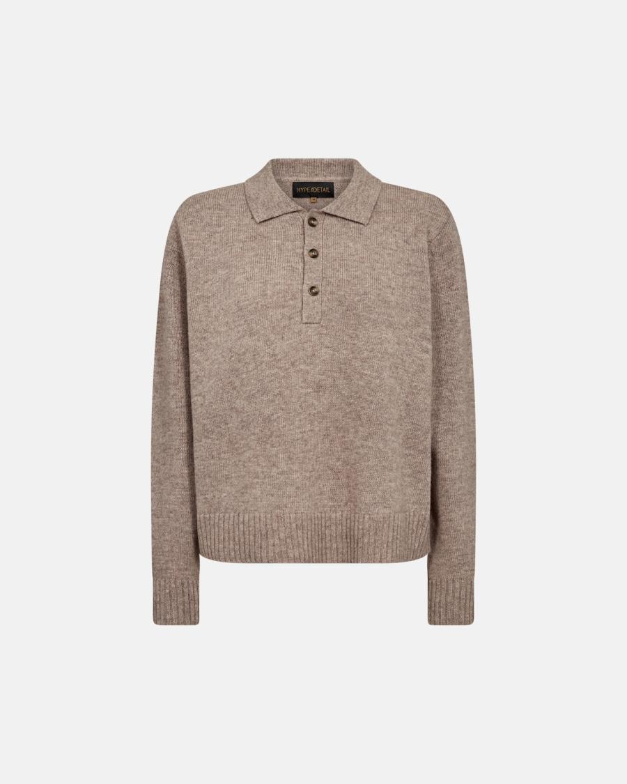 Knit Polo - Sand -Hype the Detail
