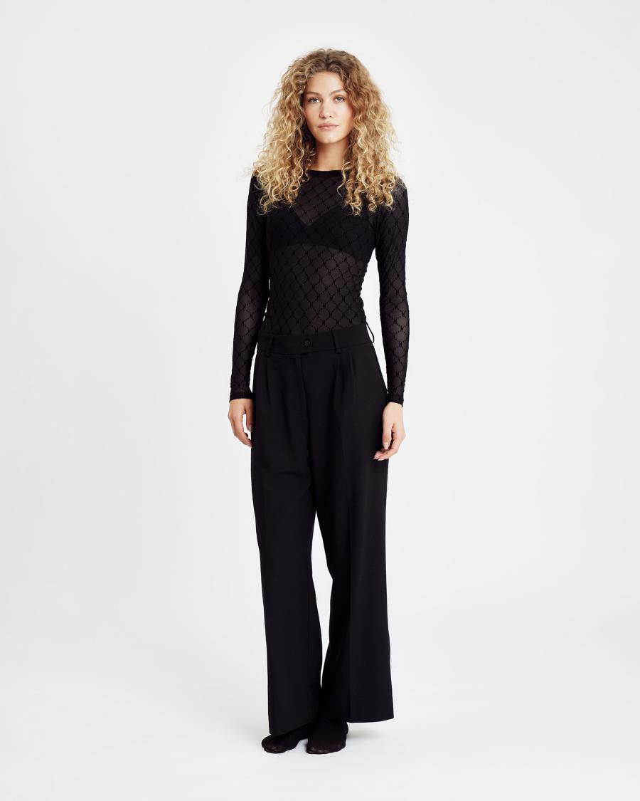Mesh Blouse - Black -Hype the Detail