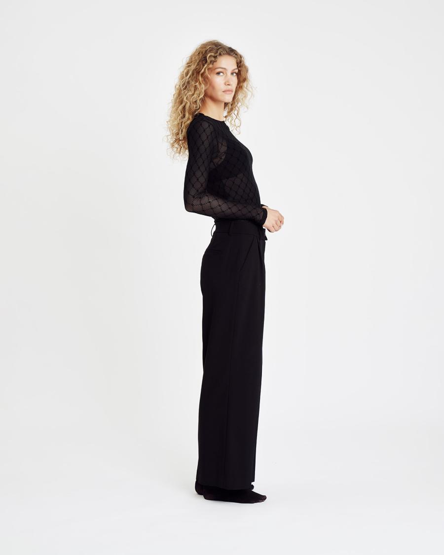 Mesh Blouse - Black -Hype the Detail