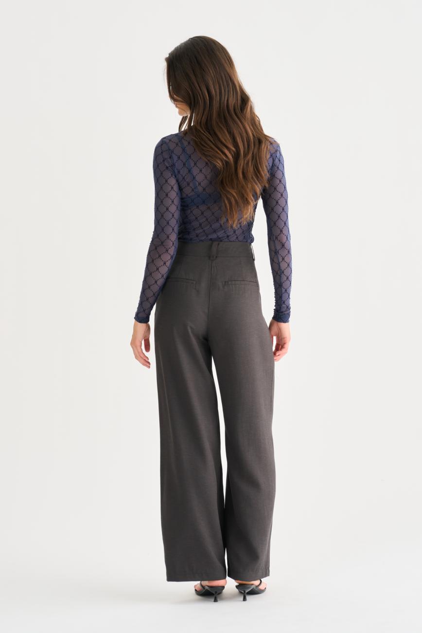 Logo Mesh Blouse - Navy -Hype the Detail